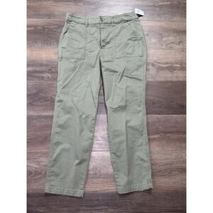 Old Navy Green Khaki Straight Cargo Pants Women’s Size 10